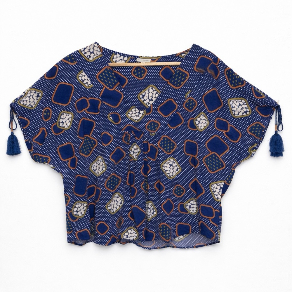 The Odells Anthro Sierra Kimono Tassel Dolman Sleeves Geometric Boho Top 1X - Picture 5 of 10